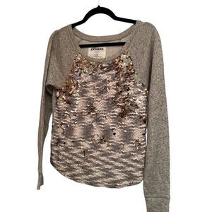 Express sequin front sweat shirt -size xs
